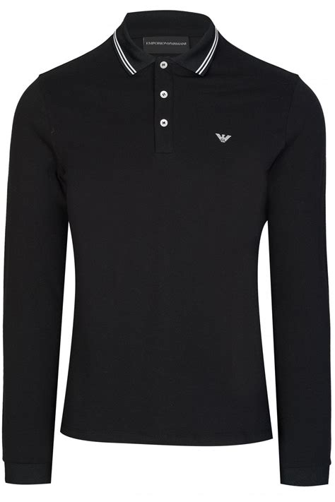 armani long sleeve polo|giorgio armani polo shirts sale.